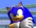 A freezeframe of Sonic in Sonic Riders, referencing a quote from the Sonic Riders Real-Time Fandub where he says "Oh, he's bisexual! I didn't know that!"